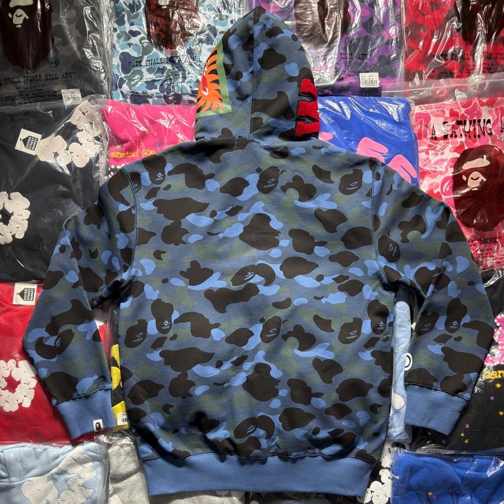 BAPE Color Camo Shark Full Zip Hoodie ‘Blue’ - Picture 4 of 7